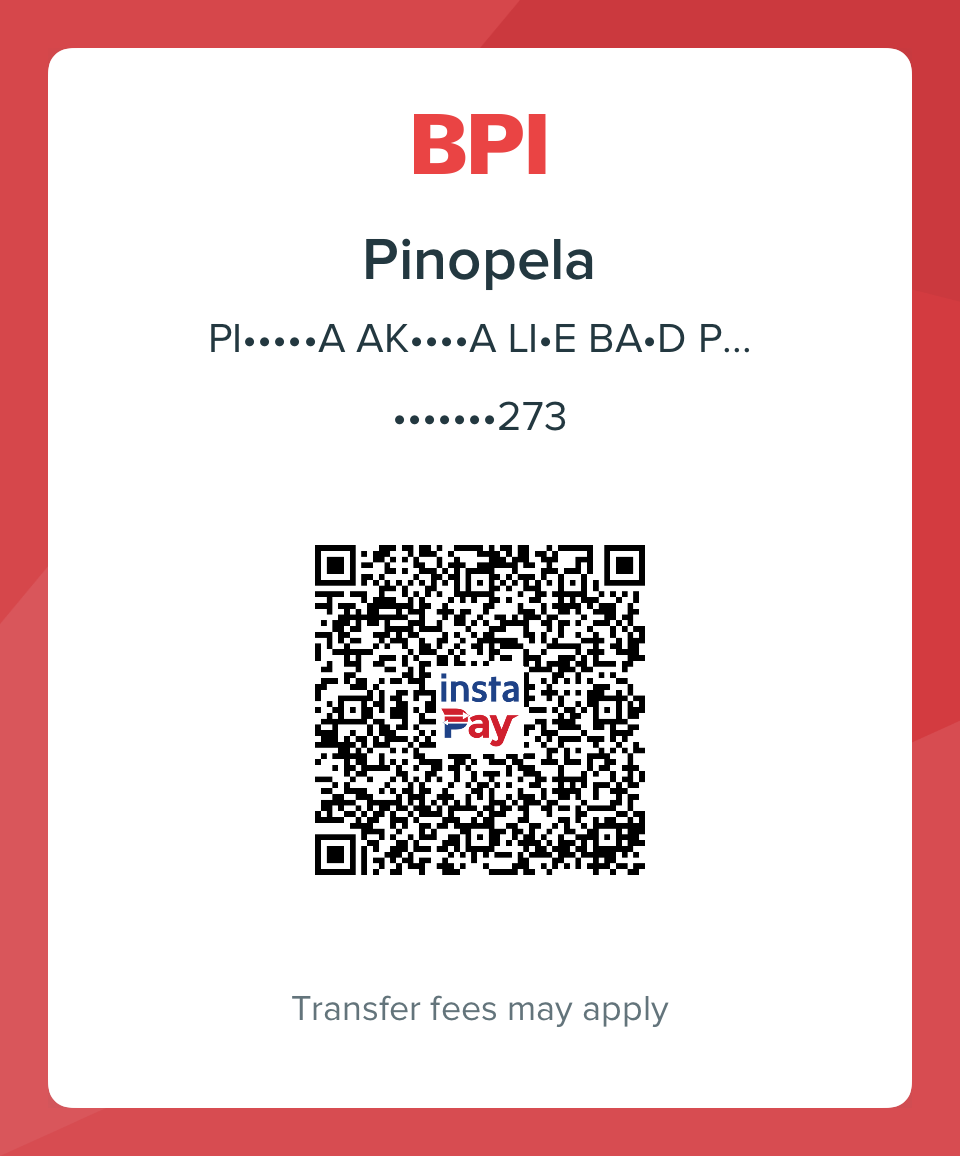 BPI InstaPay QR code for Pinopela